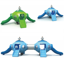 Childrens outdoor large space capsule slide toy combination kindergarten Community Park outdoor plastic small house