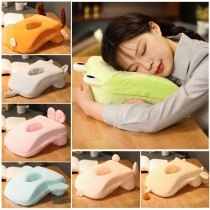 Student nap pillow sleeping hand pillow office neck pillow lunch break artifact multifunctional memory Cotton