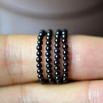 Natural black Agate 2 3 4mm fine millet beads loose beads semi-finished products can be made pendant hanging chain tassel spike