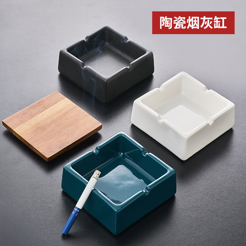 Japanese hand - made ceramic creative ashtray office sitting room room home fashion simple move ashtray tea table