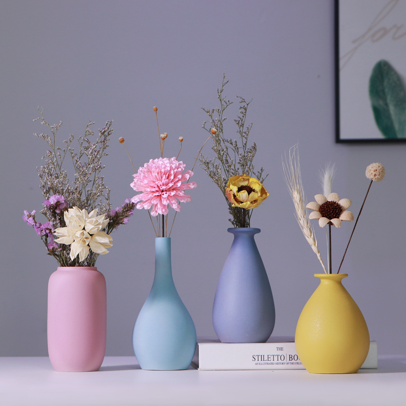 Nordic ceramic floret bottle bouquet of flower arranging dry creative living room bedroom home decoration table furnishing articles