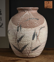 Porcelain-R81-Japanese Ancestors-Zhino-insect-Drawing and Changing Bamboo-old vase-in Ming 22cm1 5kg