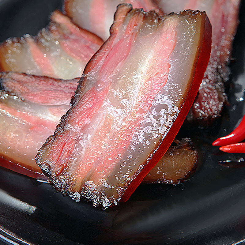 partial fat sichuan bacon, pork belly bacon, sichuan specialty bacon, homemade smoked meat, non-hunan bacon