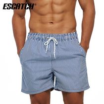 Mens casual shorts quick-drying loose seaside vacation can go into the water beach pants Mens plus size anti-embarrassment hot spring swimming trunks