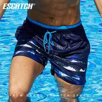 Swimming trunks mens anti-embarrassment mens boxer swimsuit loose hot spring quick-drying swimming trunks seaside vacation swimming suit