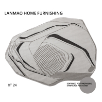 (Lazy cat) irregular shaped carpet Nordic modern living room coffee table abstract light gray chair floor mat