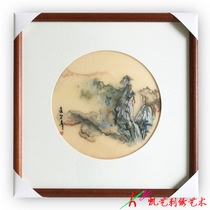 Suzhou embroidery hanging painting 1 -- 4 silk boutique embroidery landscape living room bedroom porch hanging painting hand embroidery painting