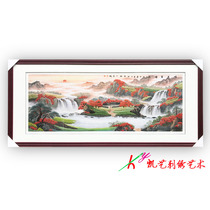 Suzhou embroidery hanging painting Hongyun head hand embroidery boutique living room hanging painting cornucopia landscape boutique embroidery painting