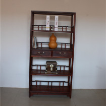 Ming-style furniture large bookshelf Bogu shelf material grid Burmese pear big fruit red sandalwood wood