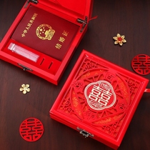 Creative wedding certificate box Personalized wedding supplies Creative collection box Newlywed memorial registration gift storage box