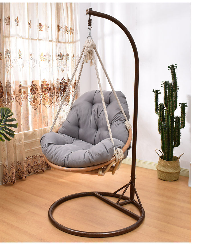 真藤秋千阳台吊椅真藤棉绳家用ins民宿网红室内户外吊篮摇篮椅