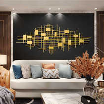 Modern light and luxurious metal wall decoration wall-mounted hotel stereo iron art wall decoration living-room hanging decoration sofa background pendant
