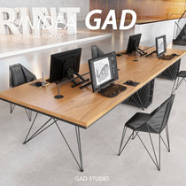 UNIDEA industrial wind office solid wood Finance table and chair combination staff Table 2 4 6 screen partition staff Station