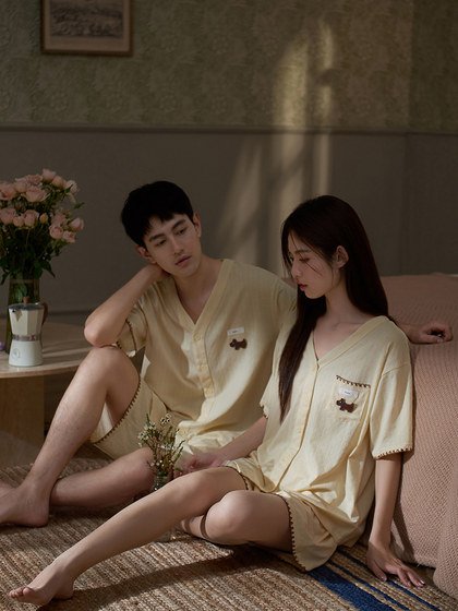 여름 여름에 Sili Cool Cotton 커플 파자마 여름에 집의 옷을 입을 수 있습니다. 여름 여름에 Sili Cool Cotton 커플 파자마 여름에 집의 옷을 입을 수 있습니다.