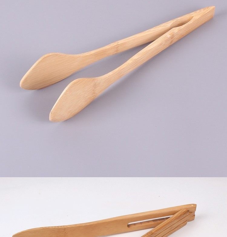工具食品夹蛋糕夹加厚点心夹手抓饼甜品木制竹子木质竹夹子烙饼用