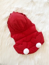 Shit Hum Hum custom French Doo clothes Corgi Ying Doo Starling Teddy Fat dog Hot sale Red heart winter down vest