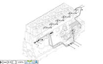 Shandong Lingong Loader Original Parts 956 Forklift Weichai Engine Low Pressure Fuel Pipe Fuel Pipe Return Pipe