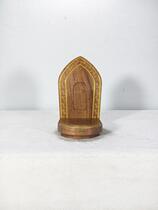 Traditional Chinese shrines Walnut wood gold inlaid Jade carved flower shrines Mini shrines can be customized