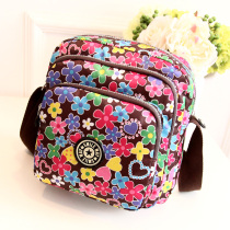 2020 Korean fashion womens bag nylon oxford cloth floret cloth bag multi-compartment casual bag one-shoulder Messenger travel bag