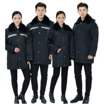 Black coat cotton coat for men and women thickened yellow warm and detachable laobao frozen cottoncotton old quilted jacket