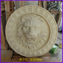 Sandstone sculpture water landscape water spray lion head garden landscape sculpture sandstone spray water water landscape wall decoration Wall Wall Wall
