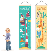 ins Nordic explosion height ruler wall stickers Childrens bedroom room decoration painting Animation cartoon cloth hanging painting height painting