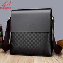Lincoln Kangaroo Men Bag Single Shoulder Slanted Satchel business backpack Bull Leather Inclined Cross Bag Vertical Tide Man Casual Bag
