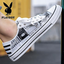 Playboy men's shoes summer graffiti canvas shoes men's casual shoes men's fashion shoes Joker Korean fashion board shoes
