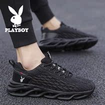 Flowers Playboy Men Shoes 2022 New Tide Summer Breathable 100 Hitch Men Sports Casual Black Running Mesh Shoes