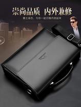 Treasure Chic Kangaroo Briefcase Man Business Handbag Casual Single Shoulder Bag Mens Cross Section A4 File Bag Diagonal Satchel Bag