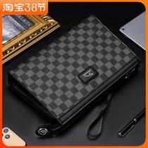 Treasure Tearoom Kangaroo Hand Grab Bag Mens Texture Light Extravagant Business Envelope Bag Large Capacity Casual Clip Pack 2022 New