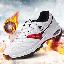 Paul winter leather casual shoes plus velvet waterproof warm deodorant sneakers men's soft leather non-slip outdoor shoes