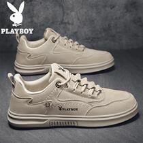 Playboy mens shoes spring 2022 new casual leather shoes mens skate shoes spring all match casual shoes