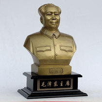 Chairman Mao bronze statue Bust ornament Pure copper sculpture Ornament Living room office copper souvenir
