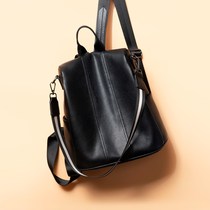 2019 New leather backpack large capacity Fashion anti-theft soft leather backpack Joker head layer cowhide casual womens bag