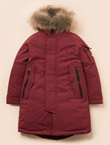 Korean boutique childrens wear be @ npole boys and girls Winter real hair collar long down jacket