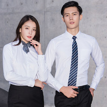 Work clothes set autumn men and women with the same type professional shirt work clothing real estate sales Bank business dress shirt