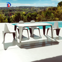 Beauty Chen GRP Chair Dining Table Combination Furniture Custom Outdoor Hotel Fashion Extravaganza Casual Home Cover Dining Chair