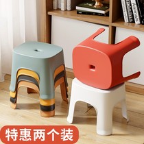 Small stool plastic bench Home Childrens stool cartoon thick non-slip foot rubber stool foot baby stool bath
