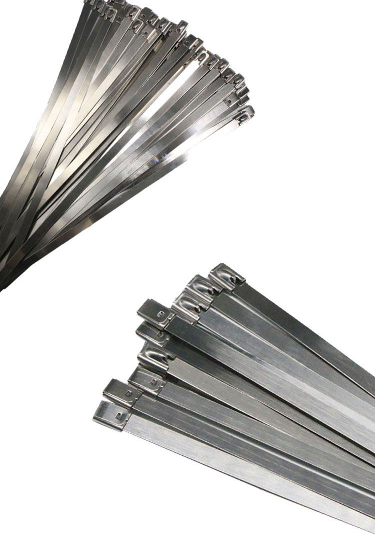 304不锈钢扎带4.6×250mm钢扎带自锁捆绑扎带船用金属扎带 100条