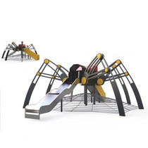 Non-Label Custom 304 Stainless Steel Large Outdoor Pleasure Equipment Landscape Styling Climbing Spider Slide Slides Pleasure