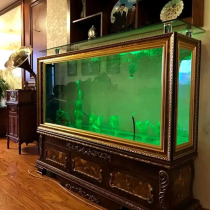 European-style ecological golden dragon fish tank living room household water-free glass screen porch landscaping fish tank large aquarium