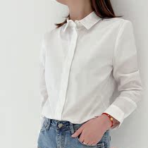 Luna Coco detail control boutique shirt female stretch high woven cotton slim-fit professional shirt female impermeable white shirt female