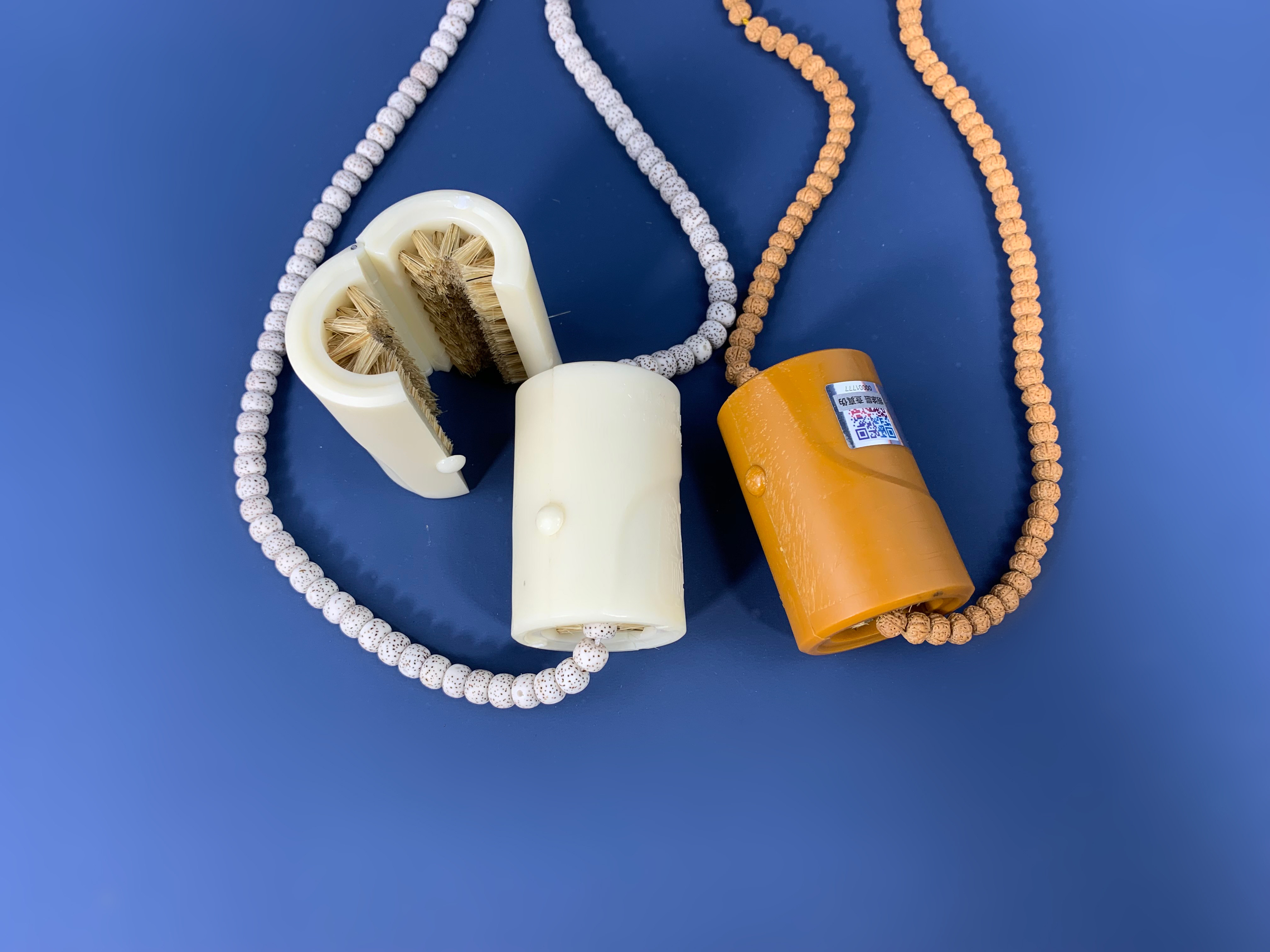 便携式文玩刷子懒人刷串神器手持野猪鬃毛清理小金刚刷圆筒菩提刷