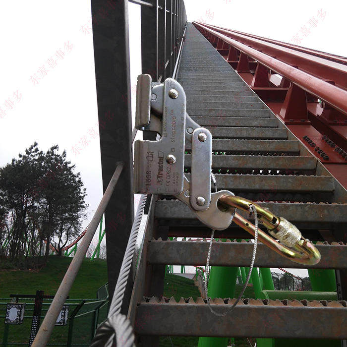 进口8mm钢缆垂直攀登防坠自锁器 锁绳器