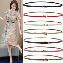 Ladys fine belt Chinese wind long skirt belt female summer decoration of simple Bay-Pay belt fashion black with skirt