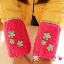 Korean plush short sleeve female winter Crown beard fashion sleeve cute short sleeve