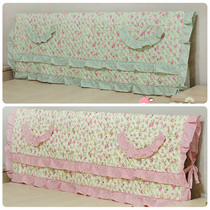 Pastoral floral cotton bed headgear bed head cover 1 8m bed back bed head cover cloth art bed head cover