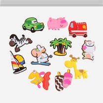 Creative cute cartoon animal refrigerator stickers soft silicone tiles