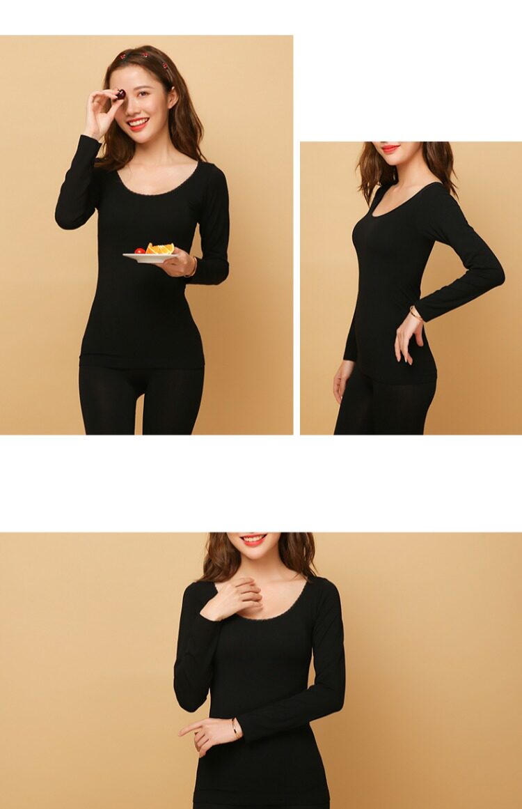 天猫艾诗塔保暖内衣女冬薄款美体秋衣秋裤